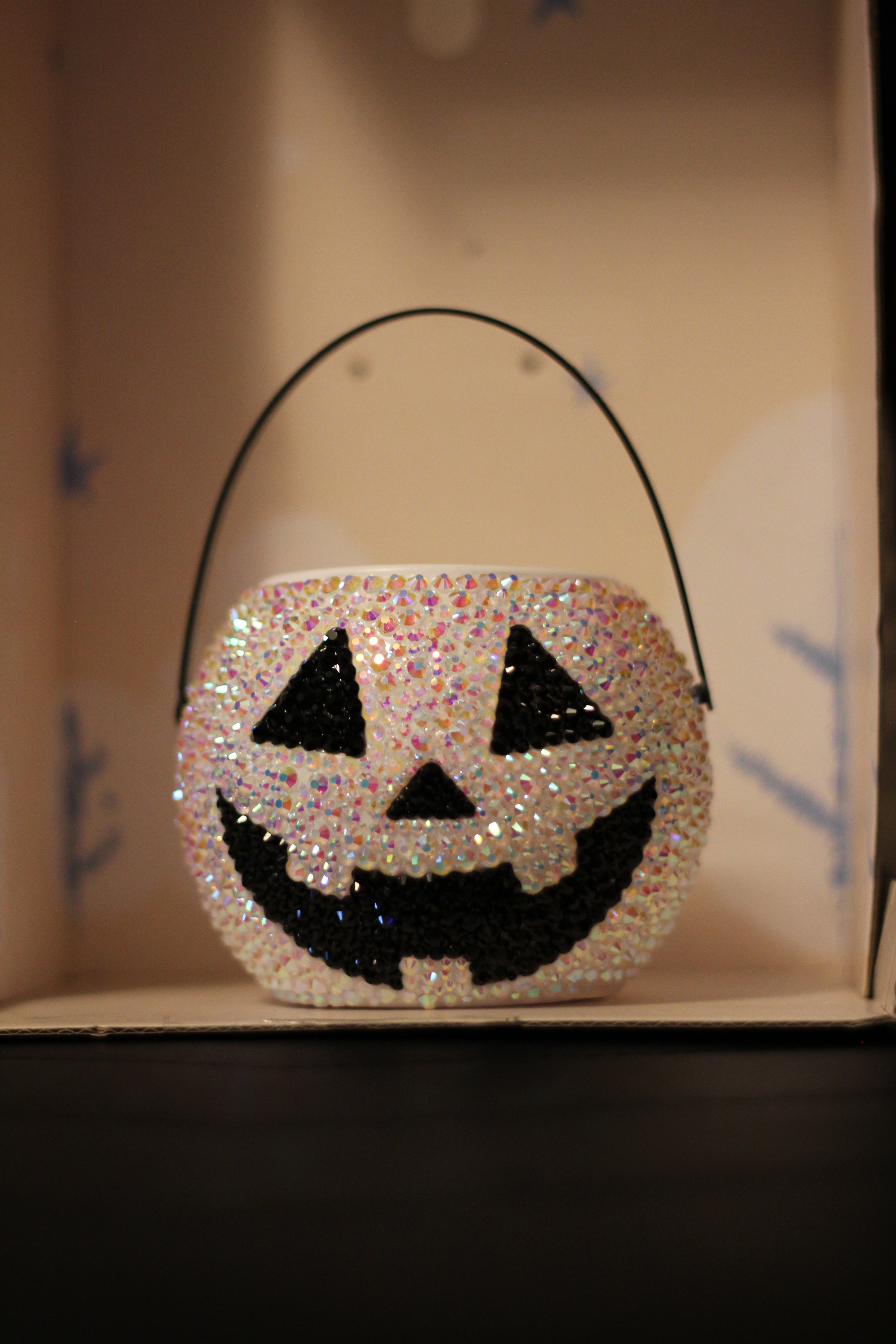 Pumpkin Pails AB clear all glass rhinestones