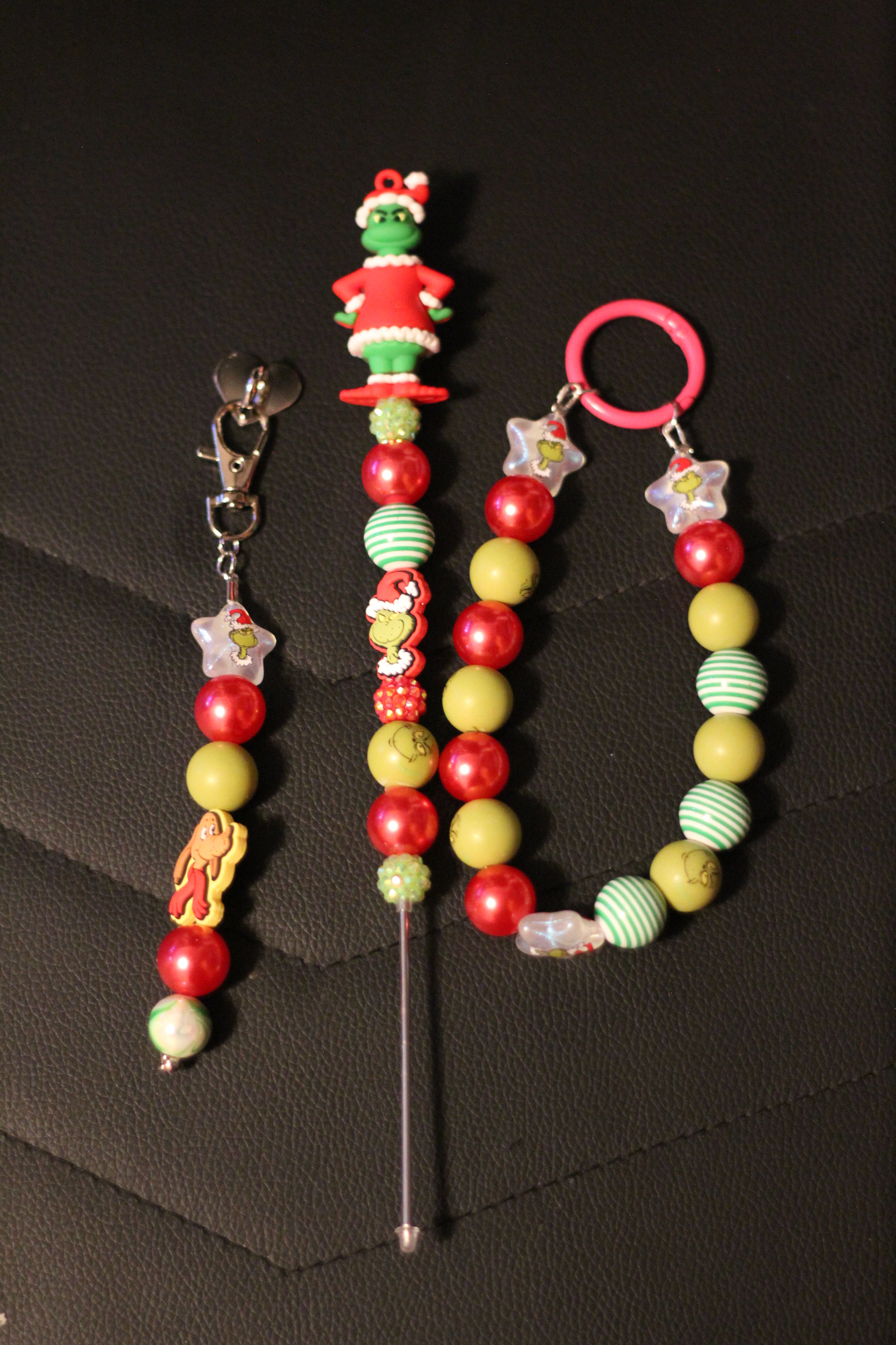 Christmas bundle set:Phone wrist charm, Cup charm and multi use pokey tool