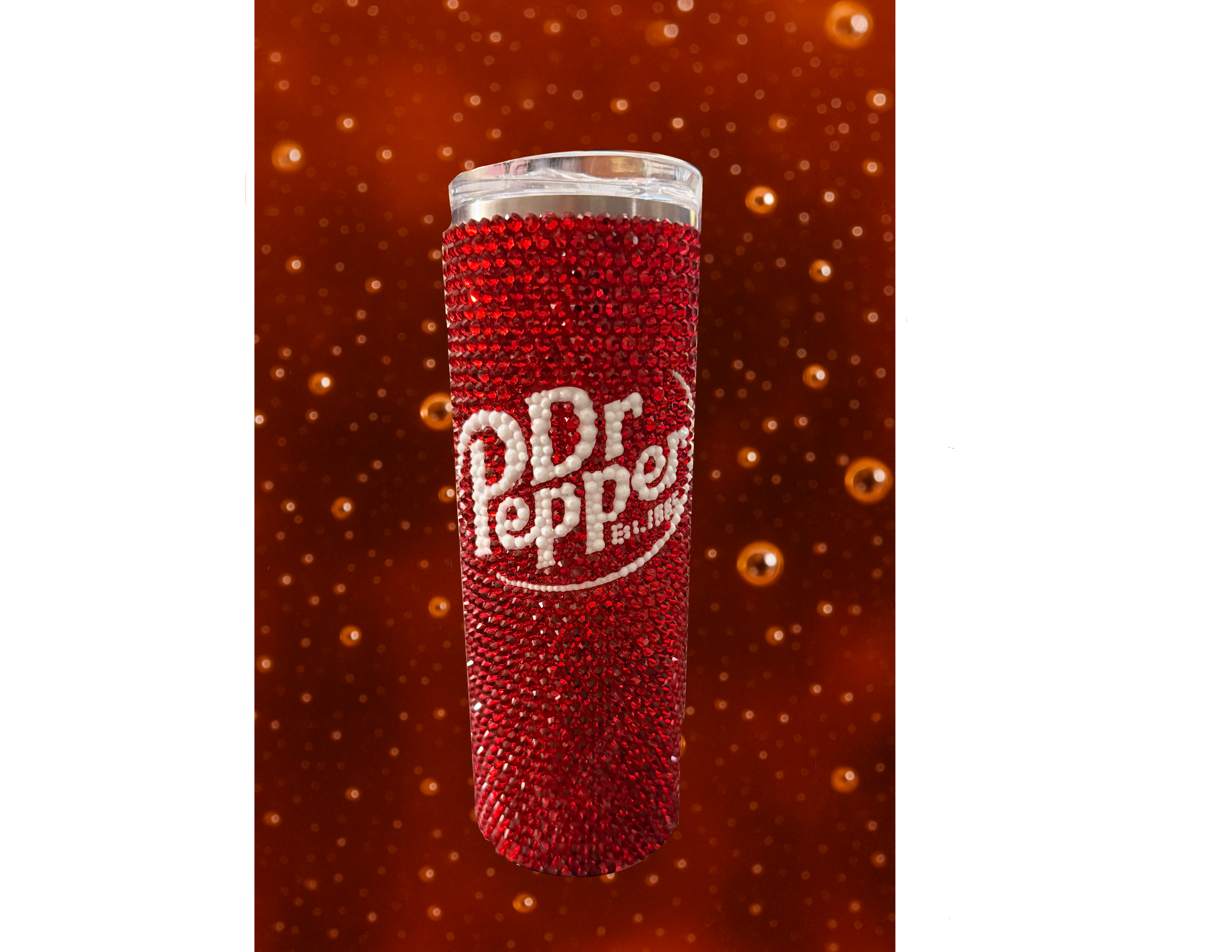 20oz Dr Pepper stainless steel tumbler with key chain